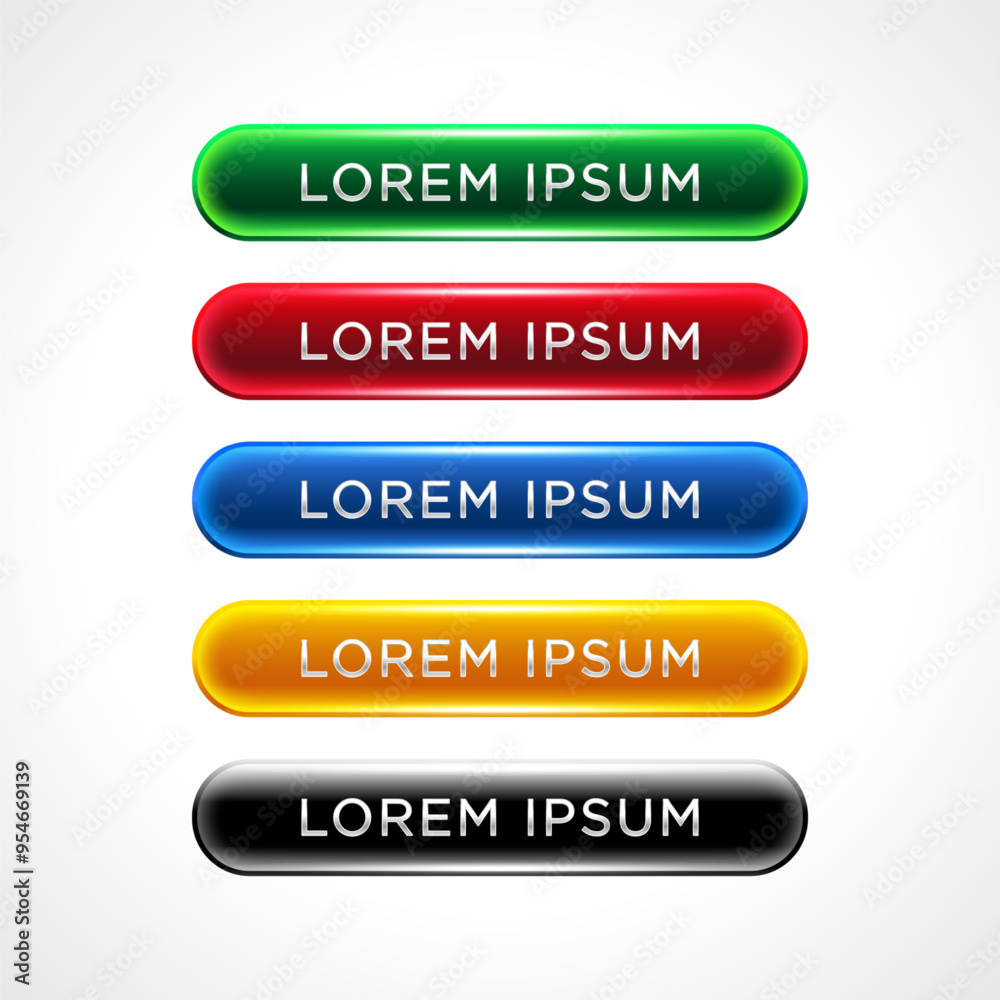 Set collection gradients button set. Web icons. Isolated on white background.