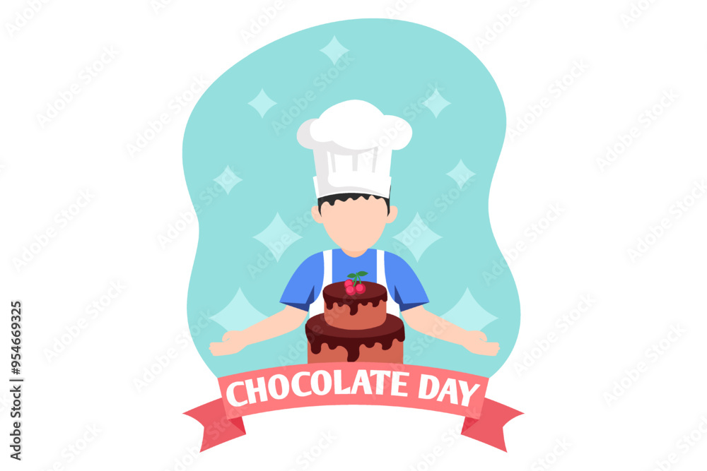 World Chocolate Day Flat Design Illustration World Chocolate Day Flat Design Illustration