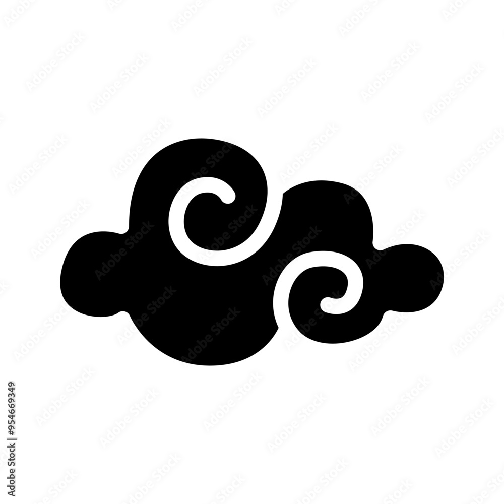 Clouds in Chinese style icon vector illustration graphic design Clouds in Chinese style icon vector illustration graphic design