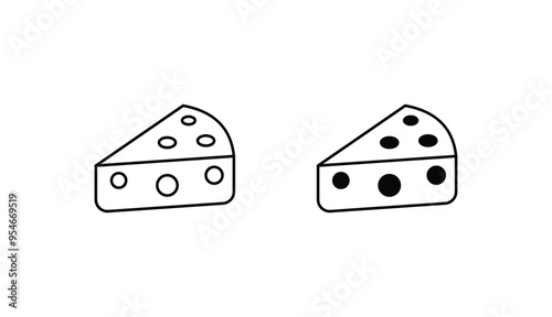 Cheese icon design with white background stock illustration