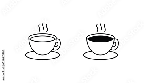 Coffee Cup icon design with white background stock illustration