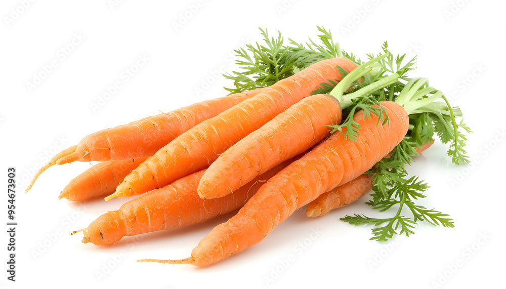 Bunch of tasty ripe carrots on white background Bunch of tasty ripe carrots on white background