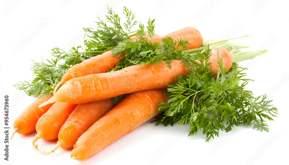 Bunch of tasty ripe carrots on white background Bunch of tasty ripe carrots on white background