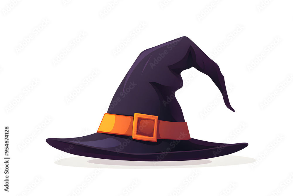 Halloween witch hat isolated on white background Halloween witch hat isolated on white background