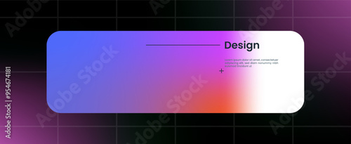 Modern design element in gradient color. Futuristic pop up interface.