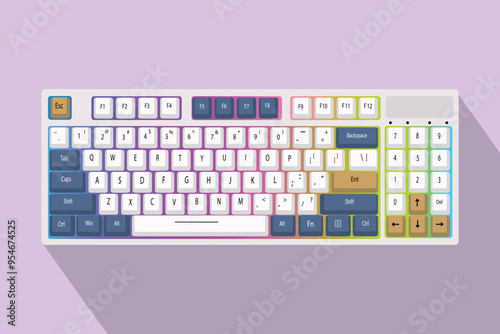 Computer keybord design and icon vector illustration