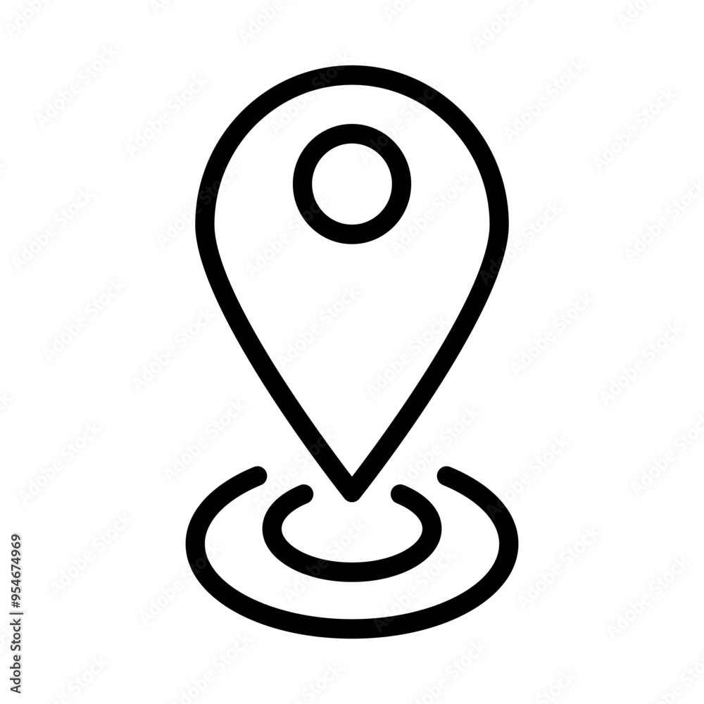 Location Pin icon in thin line style vector illustration graphic design Location Pin icon in thin line style vector illustration graphic design
