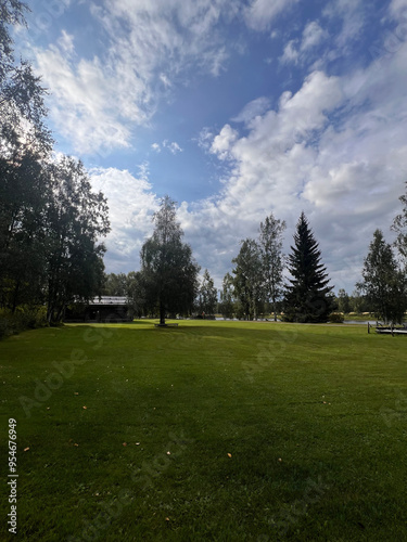 Grassy Landscape with houses