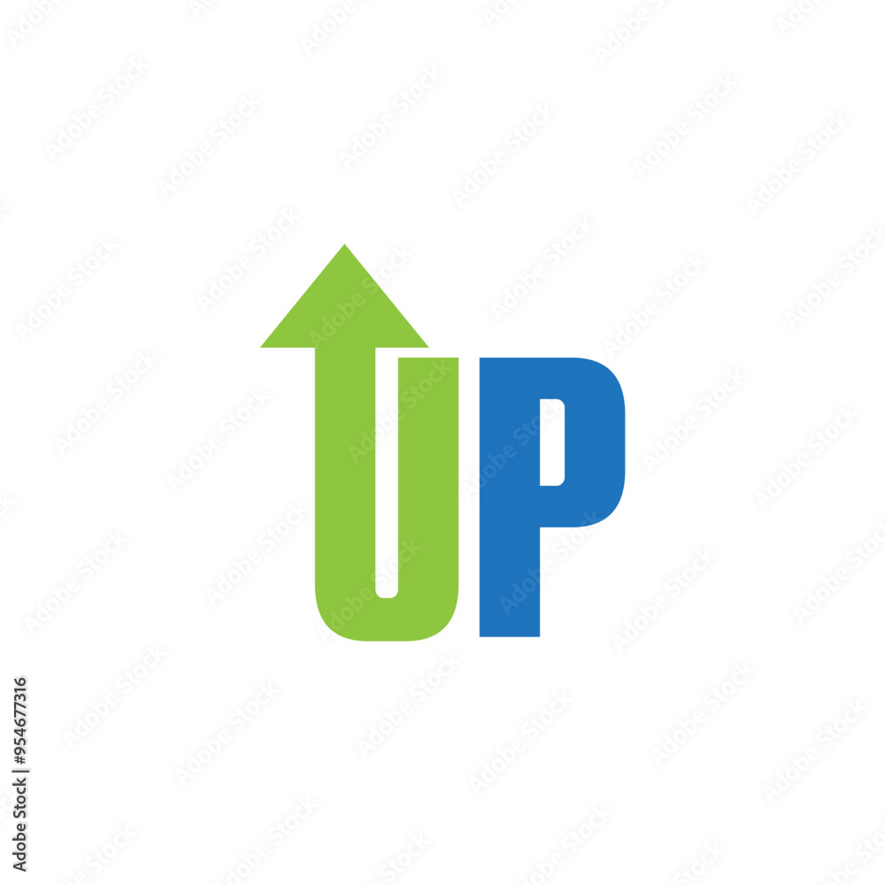Abstract up logo business logo design template with arrow symbol.