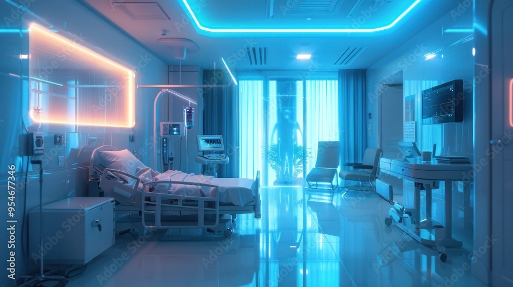 A smart room in a hospital that can be controlled with voice commands and artificial intelligence (AI) demonstrates the potential of AI.