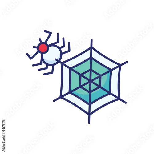 Spider Bite icon vector stock illustration photo