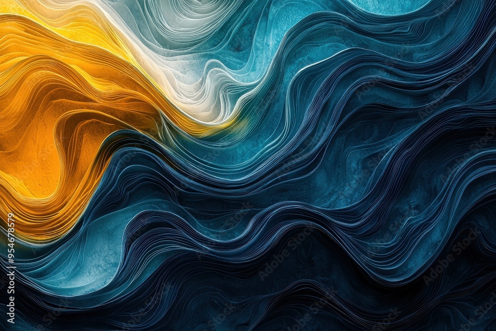 Vibrant, Abstract Fluid Art Waves Vibrant, Abstract Fluid Art Waves