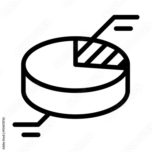 Chart icon in thin line style vector illustration graphic design