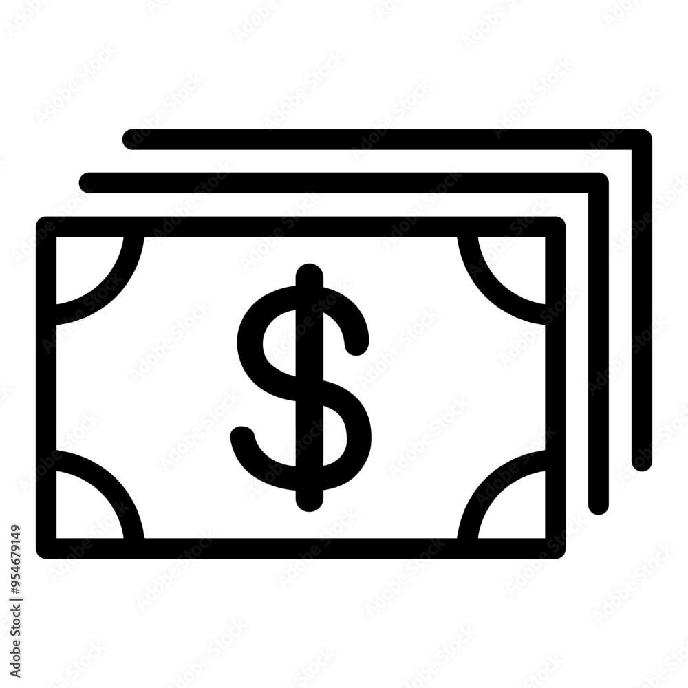 Salary icon in thin line style vector illustration graphic design Salary icon in thin line style vector illustration graphic design