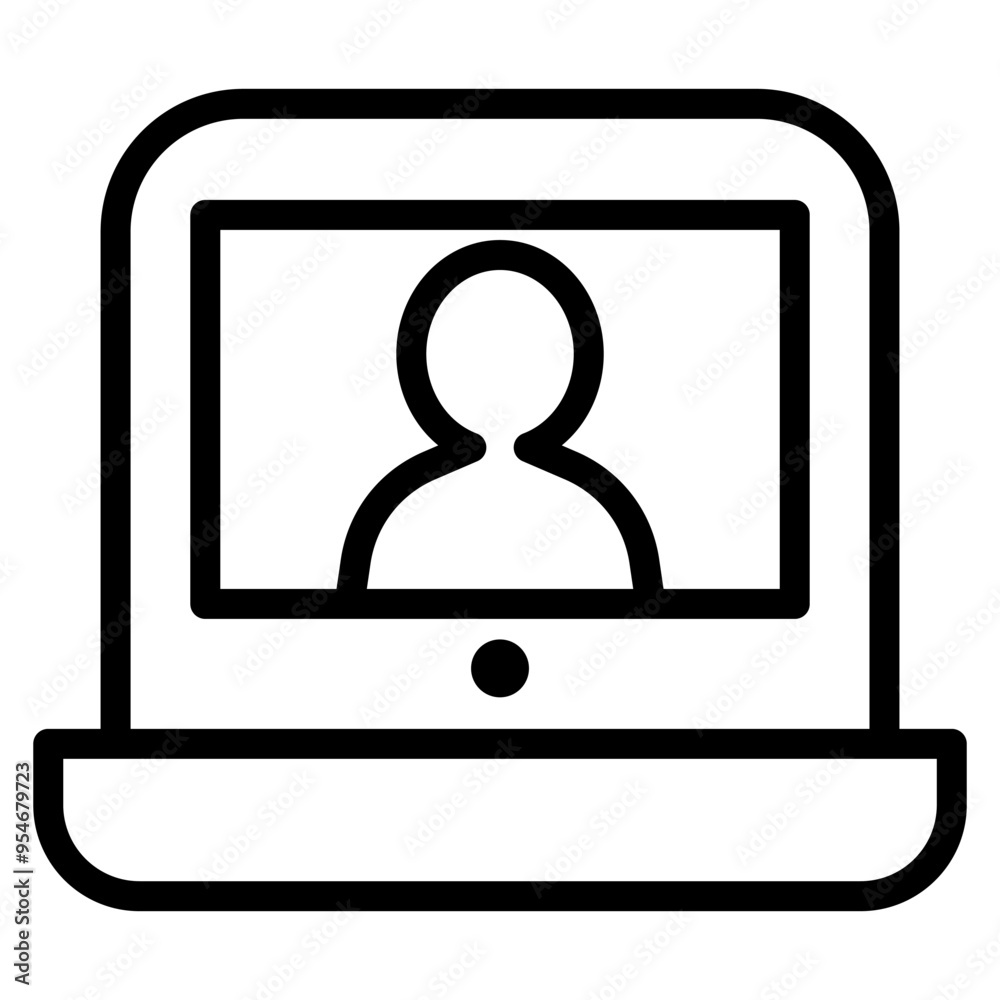 video call icon in thin line style vector illustration graphic design video call icon in thin line style vector illustration graphic design