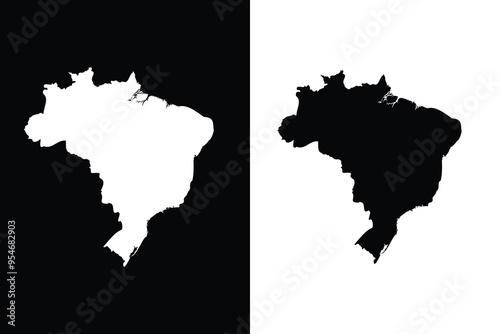 Map of the Brazil, Brazilian National Flag, EPS Vector Illustration, Flag of the Federative Republic of Brazil, Illustration of the Brazil flag
