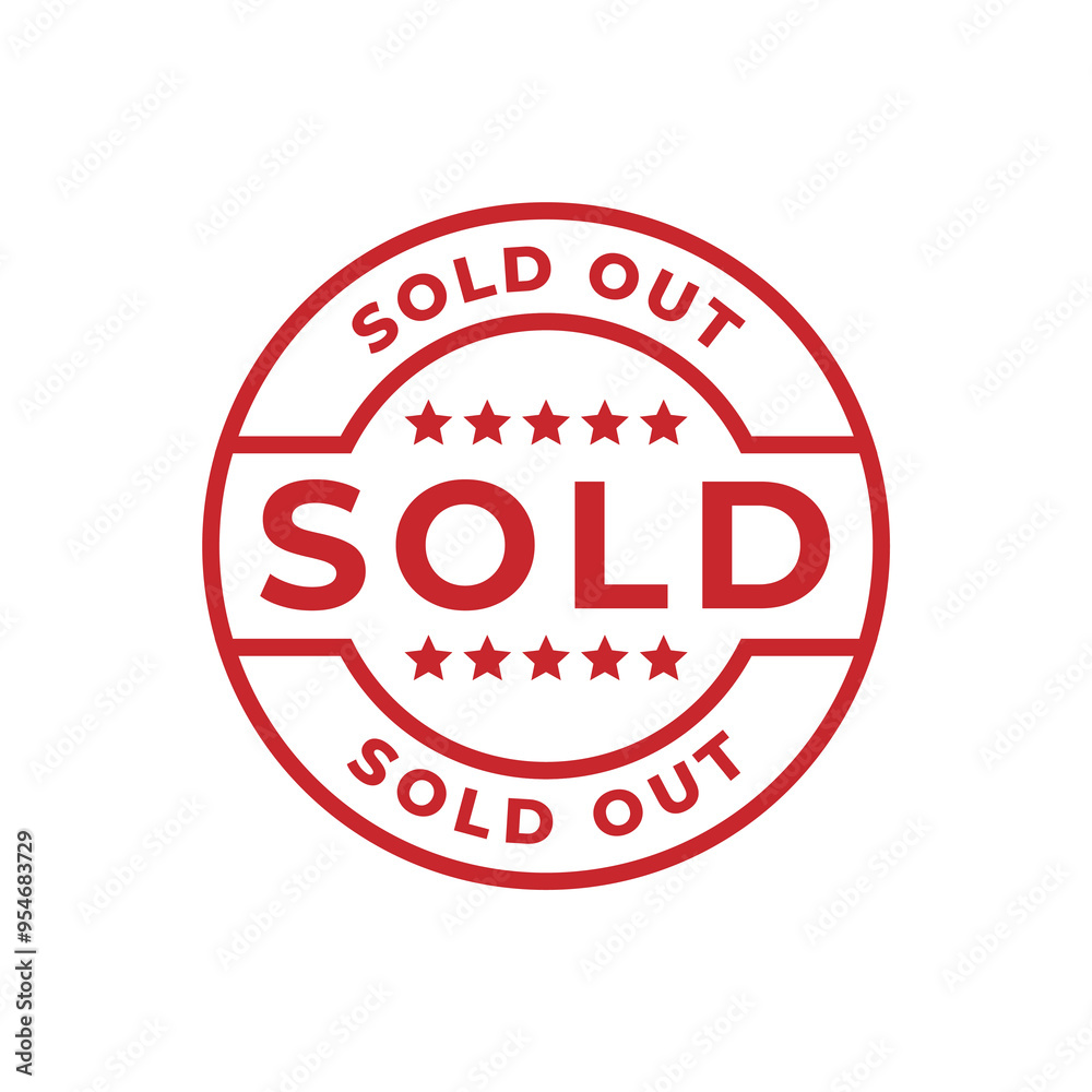 Sold stamp logo. Vector illustration for web design Sold stamp logo. Vector illustration for web design