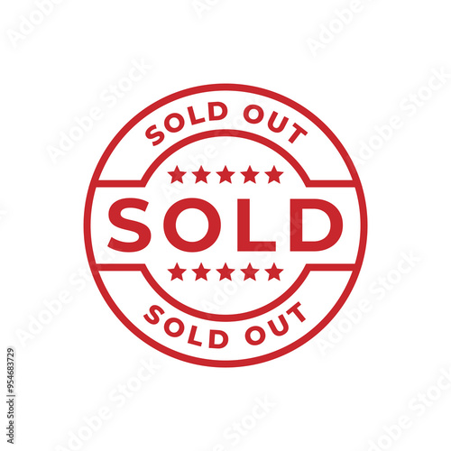 Free Download Sold stamp logo. Vector illustration for web design - GFXLoad