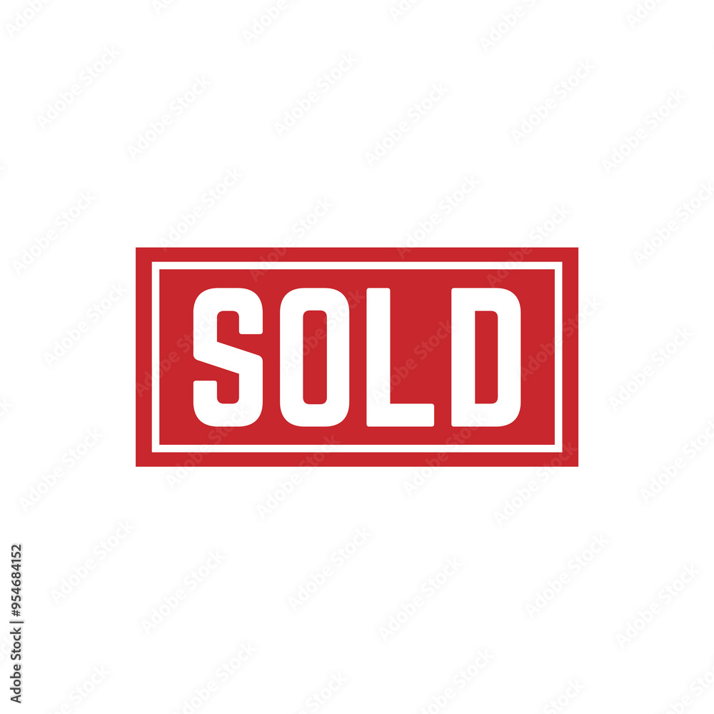 Sold stamp logo. Vector illustration for web design Sold stamp logo. Vector illustration for web design