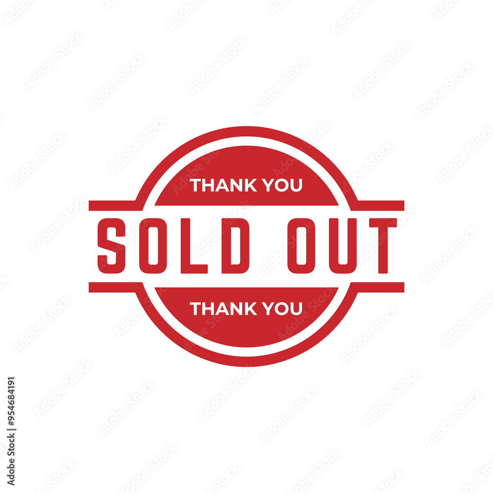 Obraz premium Sold stamp logo. Vector illustration for web design