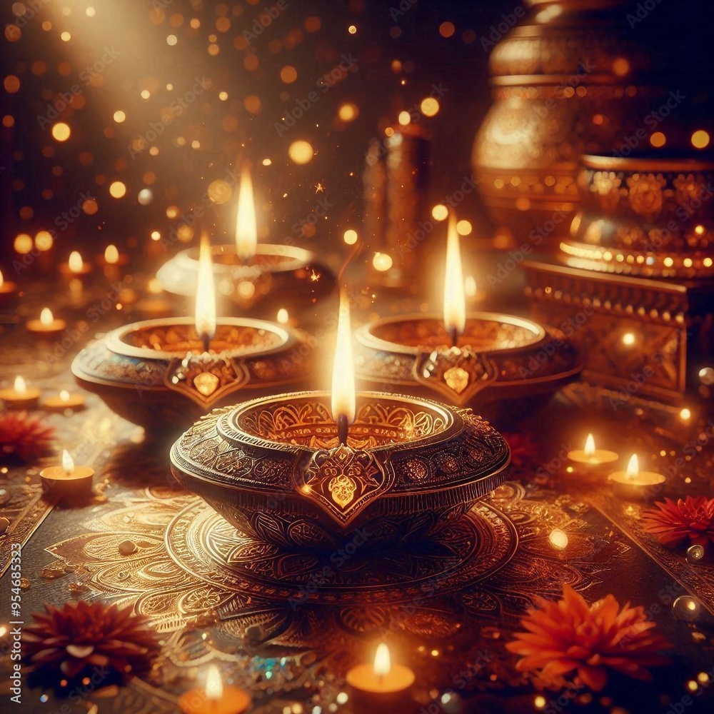 Happy Diwali Festival- a simle Diya lamps lit down during Diwali celebration. dark background. Indian festival Happy Diwali with Diwali Diya, holiday Background. Happy Diwali Festival- a simle Diya lamps lit down during Diwali celebration. dark background. Indian festival Happy Diwali with Diwali Diya, holiday Background.
