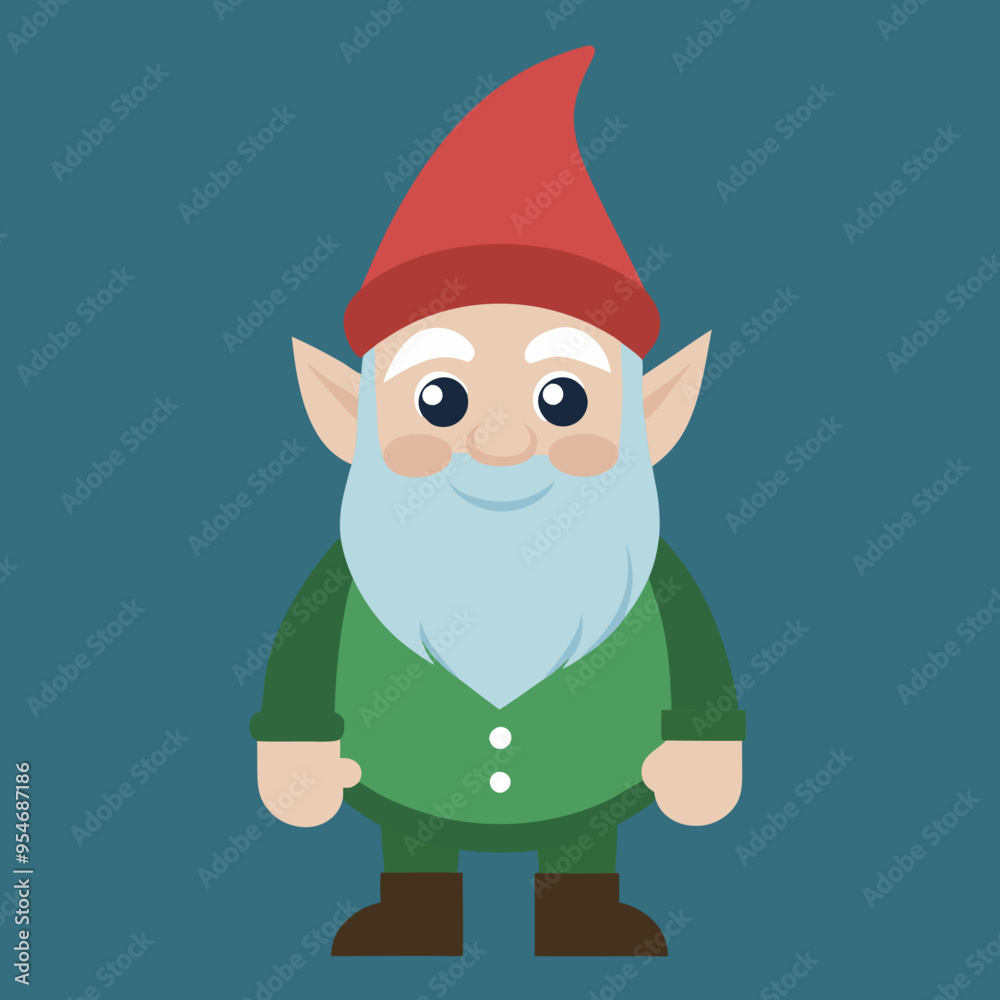 fantasy christmas vector illustration of gnome fantasy christmas vector illustration of gnome