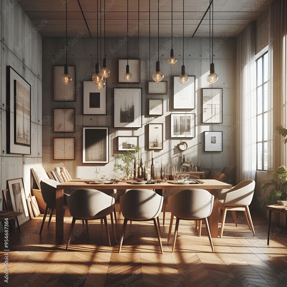 room interior with table