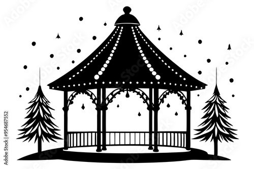 christmas tree in winter