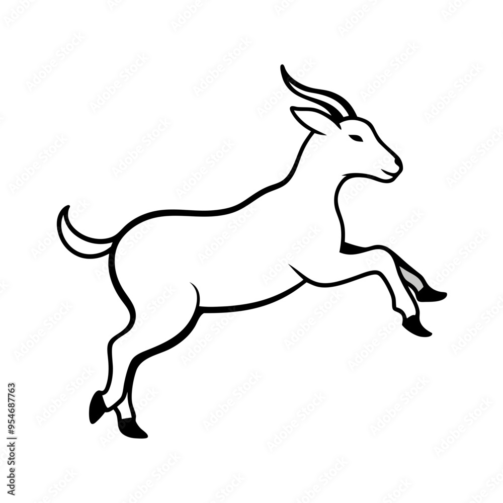 silhouette of a goat silhouette of a goat