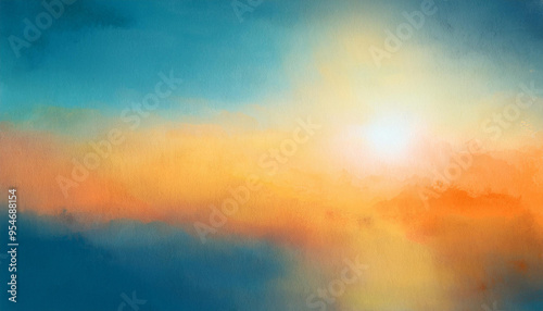 Abstract film texture background.watercolor.sun and sea.
