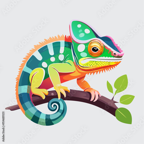 Chameleon Cute Small Cartoon Baby Animal Character