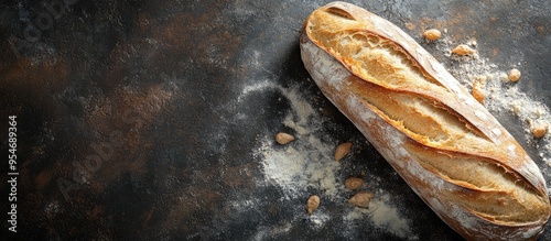 Baguette long white bread m...