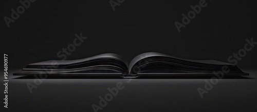 Open book against a black b...