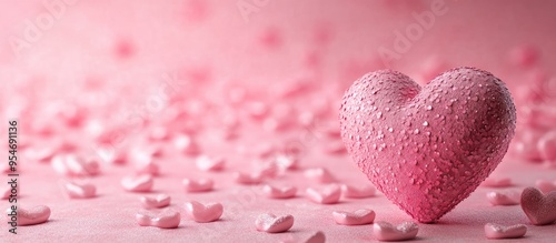 Heart set against a pink ba...