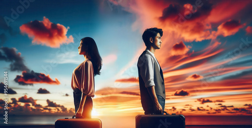 Two lovers are breaking up