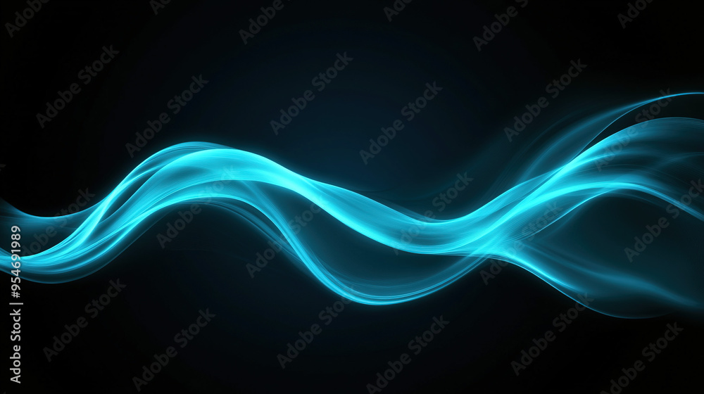 Minimalist neon wave background with soft neon blue-violet waves glowing on a dark background, creating a clean and modern aesthetic. Minimalist neon wave background with soft neon blue-violet waves glowing on a dark background, creating a clean and modern aesthetic.