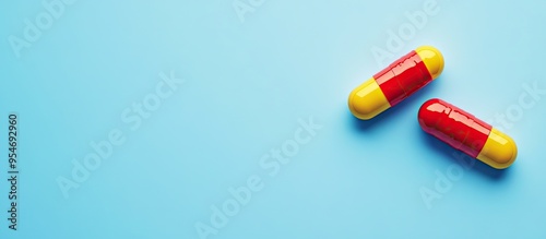 Red and yellow pills or cap...