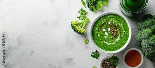 Prepare green cream soup wi...