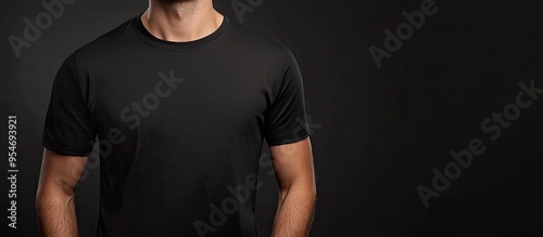 Man in a plain black shirt ...