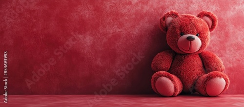 red teddy bear with space f...
