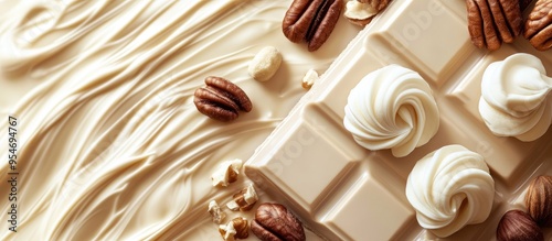 White chocolate with a nut ...