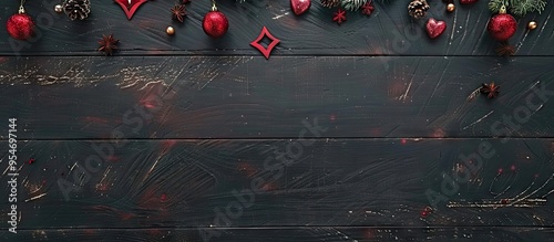 Slate board and Christmas a...