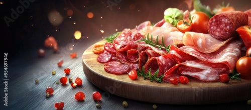 Salami sausage prosciutto b...