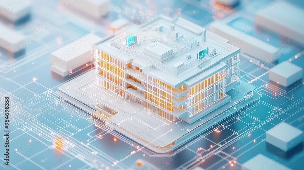 custom made wallpaper toronto digitalAI integration in modern architecture. Modern buildings designed by AI.