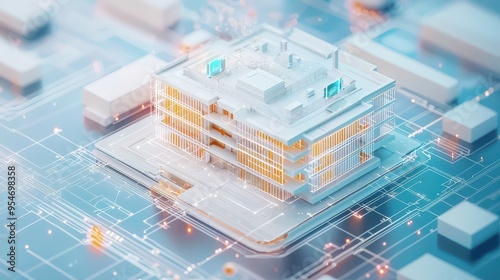 Wallpaper Mural AI integration in modern architecture. Modern buildings designed by AI. Torontodigital.ca