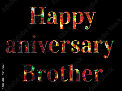 neon sign, happy anniversary brother 