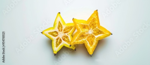 Top view of star fruits on ...