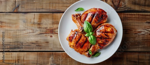 A set of chicken steaks on ...