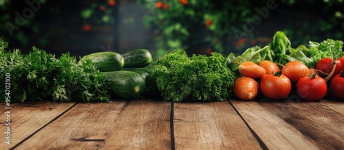raw vegetables rustic backd...