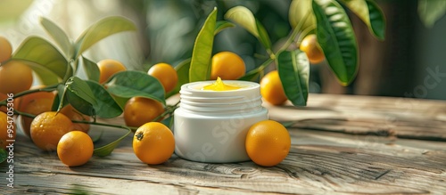 A white jar of cosmetic cre...